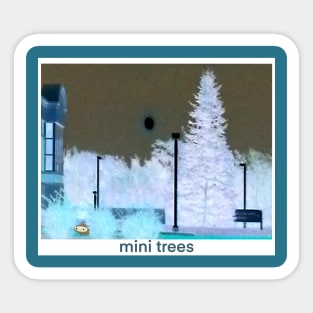 Mini trees band fan Sticker